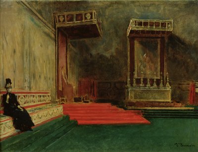 Interior of the Sistine Chapel, Rome by Leon Joseph Florentin Bonnat